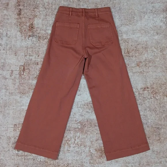 OAT New York High Rise Wide Leg Crop Jeans Womens Sz 25 - Picture 8 of 10